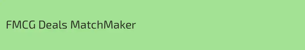 FMCG Deals MatchMaker